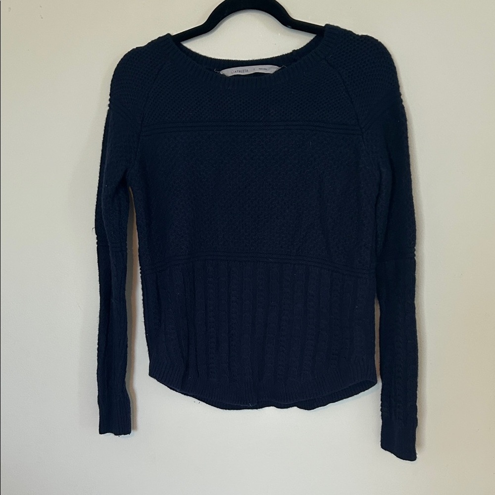Athleta Dark Blue Crew Neck Sweater